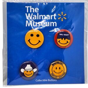 Walmart Museum Collectible Buttons Set TWM6 New in Package